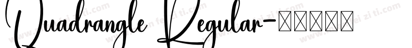 Quadrangle Regular字体转换